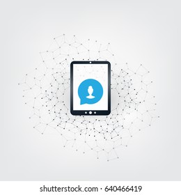 AI, Voice Assistant, Speech Driven Mobile User Interface on Tablet PC, Digital Networks Concept Design