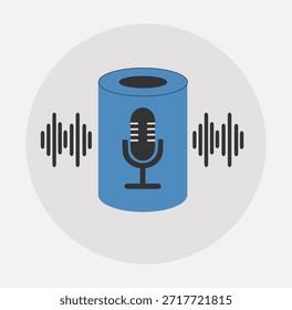 Ícone de Suporte do Assistente de voz do AI