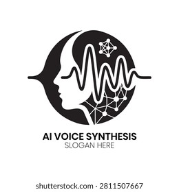 AI Voice Synthesis logo showcases an artistic profile surrounded by concentric wave rings, symbolizing the immersive nature of modern audio technology. This professional, minimalist design is excellent for AI voice generation startups, audio tech firms, communication software providers, or research organizations looking for a clean, impactful identity that conveys growth, seamless integration, and digital expertise.