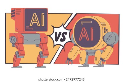 ai vs ai fight competition between two artificial intelligence versus  other competition in technology