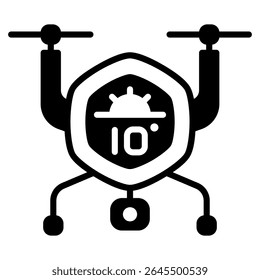 Ícone de Drone de tempo AI com estilo misto e base perfeita de pixel. Adequado para design de site, logotipo, aplicativo e interface do usuário. Baseado no tamanho do ícone em geral, para que ele possa ser reduzido.