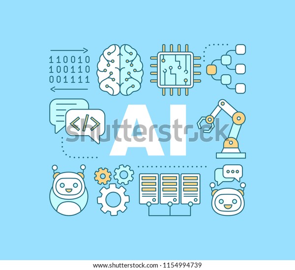 Ai Word Concepts Banner Artificial Intelligence Stock Vector (Royalty ...