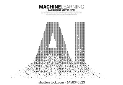 Redacción de IA a partir de la transformación de píxeles. concepto de aprendizaje automático y tecnología de inteligencia artificial