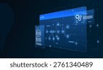 AI workflow automation artificial intelligence. ai agent network diagram dashboard machine learning connecting node user, processing flow, data, coding and automation system.