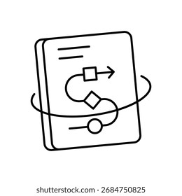 Icono de flujo de trabajo de AI Vector ilustración de stock