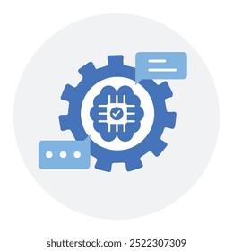 AI Workflow Optimization Icon. Representing System Workflow Tuning. AI Process Optimization. Machine Learning Workflow Management. Task Automation. Vector Editable icon.