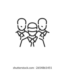 Ícone Força de trabalho do AI. Ícone simples da Força de trabalho de IA para mídia social, aplicativo e design na Web. Ilustração vetorial