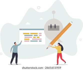 Escrita de IA e uso de inteligência artificial para criação de conteúdo .vida humana.