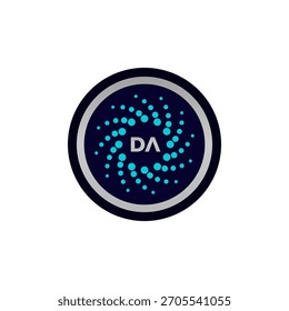 AIA, DeAgentAI coin flat design icon logo