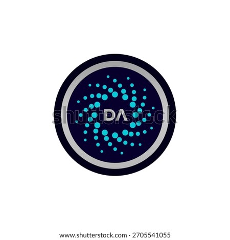AIA, DeAgentAI coin flat design icon logo