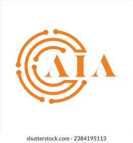 AIA letter design.AIA letter technology logo design on white background.AIA Monogram logo design for entrepreneur and business.