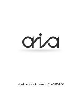 AIA lettering Logo vector isolated on white background