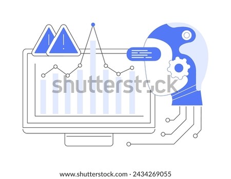 AI-Anomaly Detection abstract concept vector illustration. Data Analysis. Detect and flag unusual data patterns or anomalies for further investigation. AI Technology. abstract metaphor.