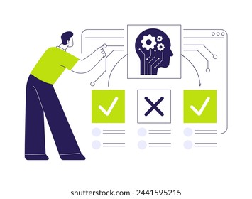 AI-Backed Proactive Issue Resolution abstract concept vector illustration. Customer Service. AI algorithms identify and resolve potential customer issues. AI Technology. abstract metaphor.