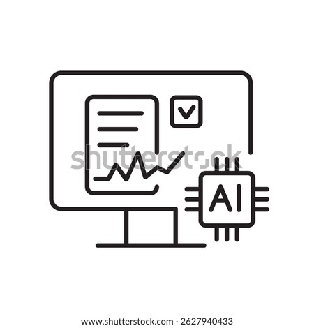AI-based brain diagnostics icon for neurology platforms mental health tools and medical analytics