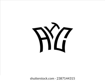 Carta De Monograma Inicial De AIC Con Logotipo De Negocio Y Moderno Sencillo