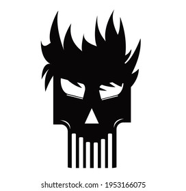 aicon skull head with vector format.