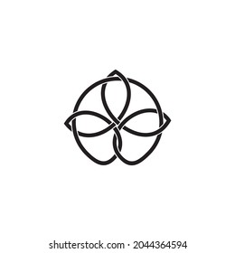 aicon viktor logo line art illustration of flower and circle