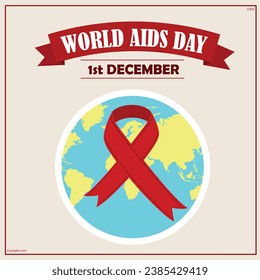 Aid Awareness World aid day vector illustration
