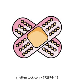aid band adhesive in shape of cross