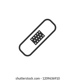 Aid, bandage line icon. Simple, modern flat vector illustration for mobile app, website or desktop app on gray background