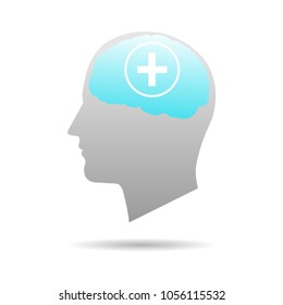aid  brain icon . vector illustration.