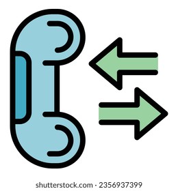 Aid call icon outline vector. World person. Medical map color flat