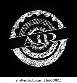 Aid  chalk emblem. Vector Illustration. Detailed. 