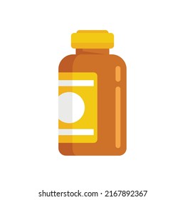 Aid cough syrup icon. Flat illustration of aid cough syrup vector icon isolated on white background