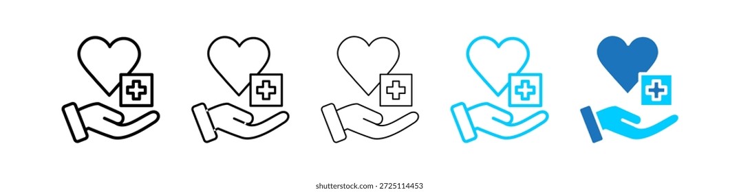 Ilustración de conjunto de iconos diferentes de ayuda
