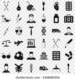 Aid first icons set. Simple style of 36 aid first vector icons for web for any design