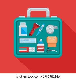 aid first kit container icon