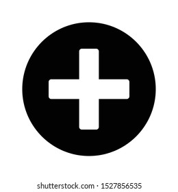 aid glyph flat vector icon