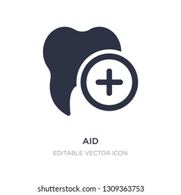 aid icon on white background. Simple element illustration from Dentist concept. aid icon symbol design.
