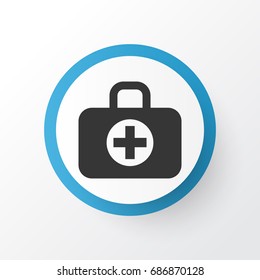 Aid Icon Symbol. Premium Quality Isolated Surgical Bag Element In Trendy Style.
