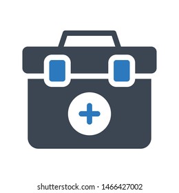 aid kit glyph colour vector icon
