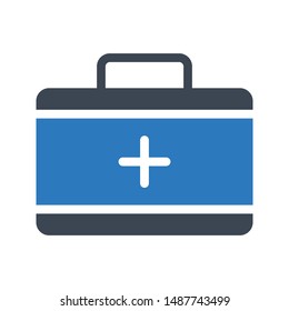 aid kit glyph colour vector icon