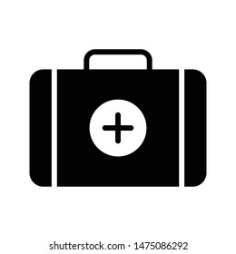 aid kit glyph flat vector icon