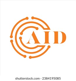 AID letter design.AID letter technology logo design on white background.AID Monogram logo design for entrepreneur and business.