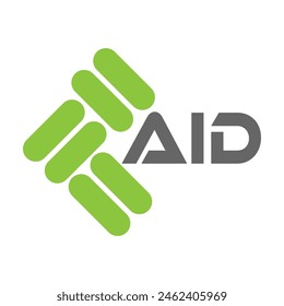 AID-Buchstabe-Logo-Vektorgrafik-Design, AID-einfaches und modernes Logo. AID Luxuriöses Alphabet-Design