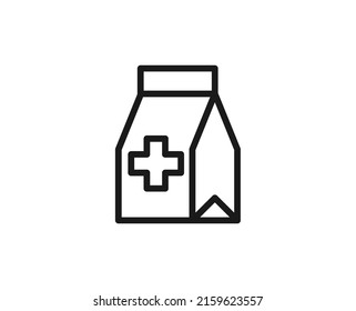 Aid line icon. Vector symbol in trendy flat style on white background. Veterinary sign for design.