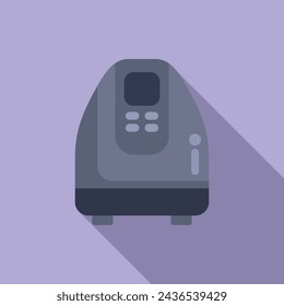 Aid oxygen concentrator icon flat vector. Center flow nasal. Control equipment