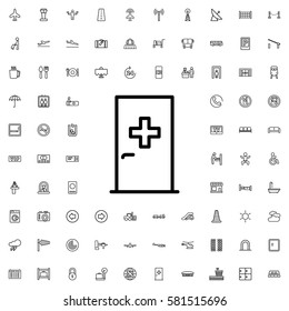 aid post icon illustration isolated vector sign symbol. Airport icons set.