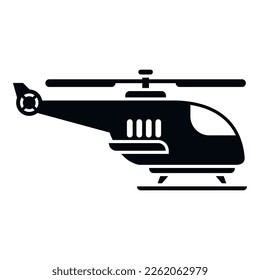 Aid rescue helicopter icon simple vector. Air transport. Aerial guard