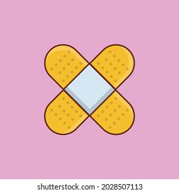 aid vector flat color icon