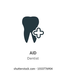 Aid vector icon on white background. Flat vector aid icon symbol sign from modern dentist collection for mobile concept and web apps design.