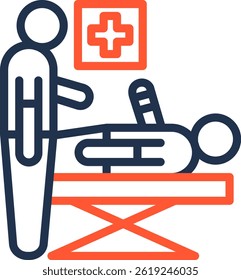 Aid Workers Icon Color Line Vector Illustration