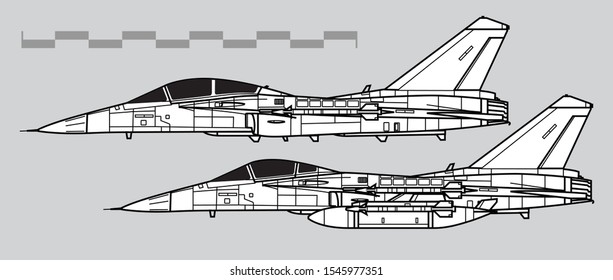 Mcdonnell Douglas F4 Phantom Ii Outline 스톡 벡터(로열티 프리) 1226698327 ...