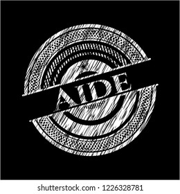 Aide on blackboard