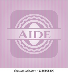 Aide retro pink emblem